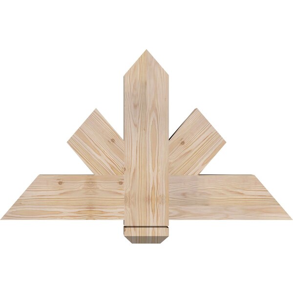 Ekena Millwork Kennewick Smooth Timber Gable Bracket, Douglas Fir, 36"W x 21"H x 3 1/2"D x 5 1/2"F, 14/12 Pitch GBW036X21X0406KEN00SDF - main